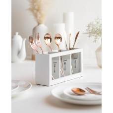 Elegant White Kitchen Organizer