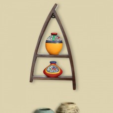 Handpainted Terracotta Wall Shelf