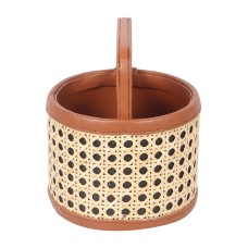 Wicker Round Spoon Stand