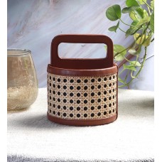 Wicker Round Spoon Stand