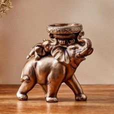 Elephant Figurine With T-Light Holder