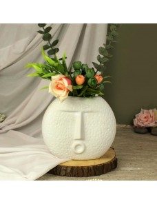 White Matte Finish Flower Vase